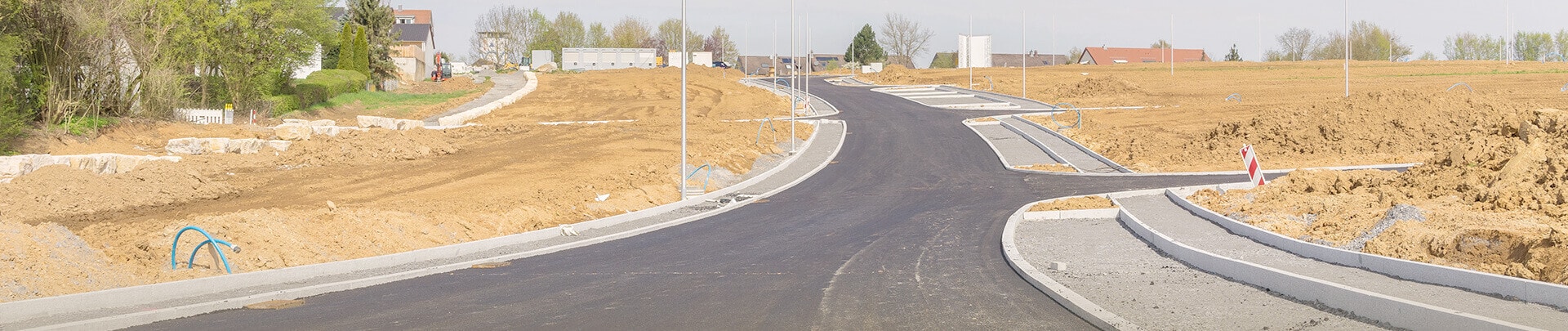 Straße Neubaugebiet